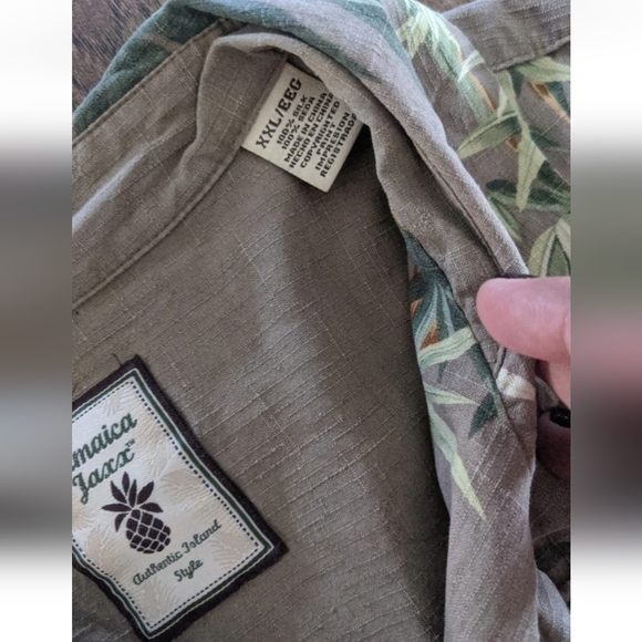 Jamaica Jaxx 100% Silk Relax Hawaiian Pin Up Stitched Camp Collar Shirt Mens XXL - Picture 5 of 12